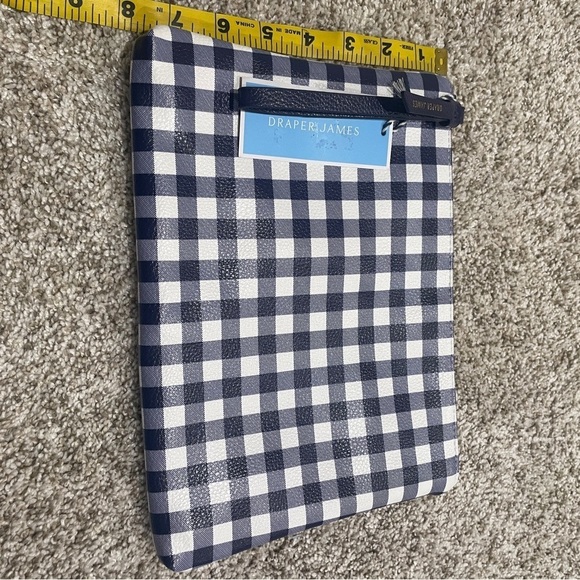 Draper James Blue Checkered Gingham Wristlet Pouch Wallet Bag - NWT Southern - Picture 12 of 15